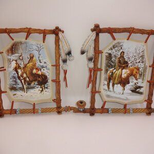 2 Chuck Ren Tribal Moments Wall Hangings Courage Strength Bradford Exchange 2001